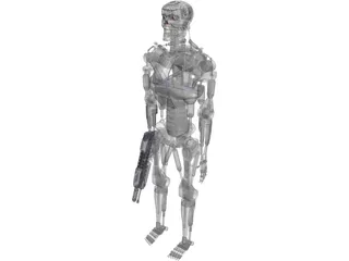 Terminator T-800 Metal Skeleton 3D Model