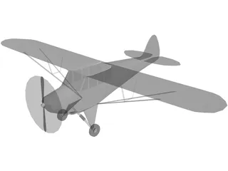 Piper J-3 Cub 3D Model