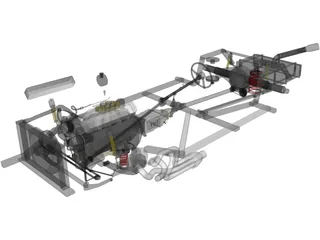 Chassis [+V8 Engine] 3D Model