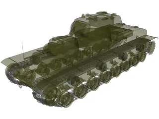 Russian SMK Heavy Tank 3D Model