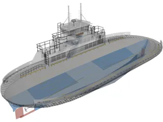 Ferry Boat 3D Model