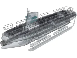 Atlantis Tour Submarine 3D Model