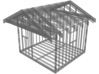 Shed Frame 3D Model