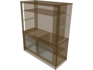 Entertainment Center [+Glass Shelves] 3D Model