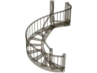 Spiral Staircase 3D Model