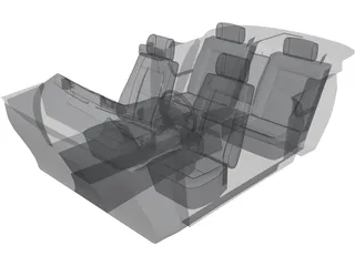 Interior Mercedes-Benz 600 3D Model