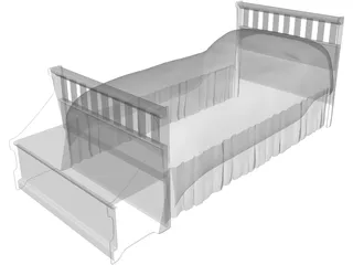 Bed Childs [+Headboard and Chest] 3D Model