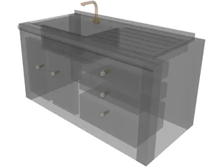 Kitchen Sink Area 3D Model