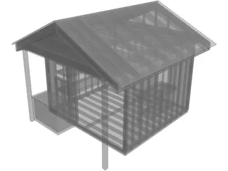 Shed [+Shelves and Table] 3D Model