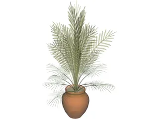 Large Potted House Plant 3D Model