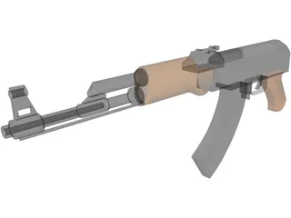 AK-47 Assault Rifle 3D Model