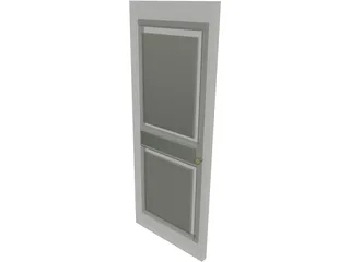 Door Single 2 Panel 3D Model