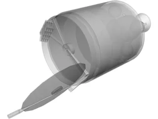 Hughes 376 Communications Satellite 3D Model