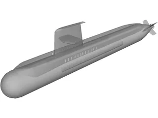 Australian Collins Class Submarine 3D Model