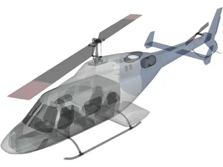 Bell 222 3D Model