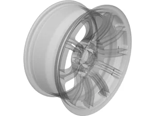 Rim 17 inch 10 spoke 3D Model