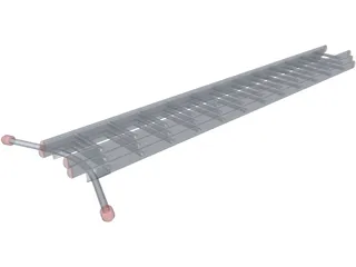 Triple Extension Ladder 3D Model