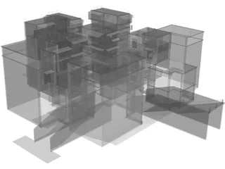 Old Chinese Buildings 3D Model
