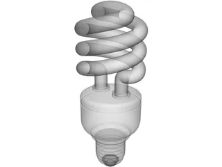 CFL Light Bulb 3D Model