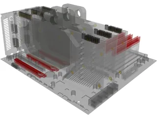 ASUS Rampage III Extreme Motherboard 3D Model