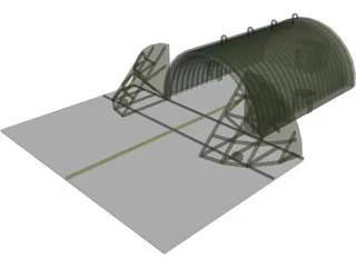 Tabvee Aircraft Shelter 3D Model