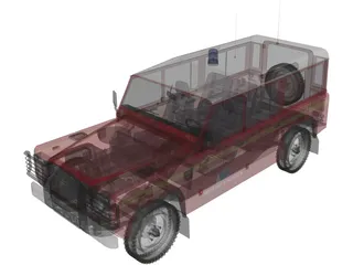 Land Rover Defender 110 Fire 3D Model