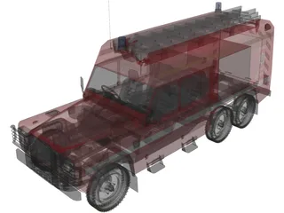 Land Rover Defender 126/HCB Angus 6x6 3D Model