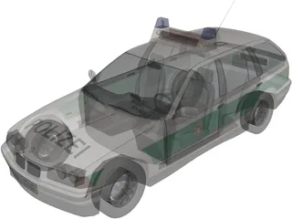 BMW 318i Combi Polizei 3D Model