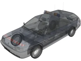 Renault 21 Nevada Gendarmerie 3D Model