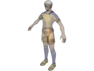 Soccer Player 3D Model