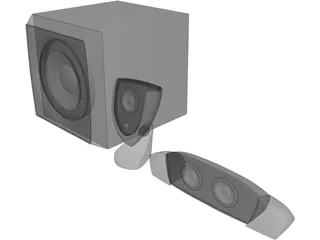 Sound System 2+1 3D Model