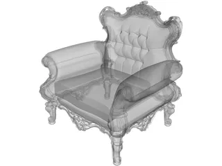 Armchair Continental 3D Model