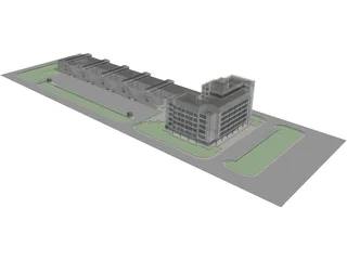 Logistic Company Complex 3D Model