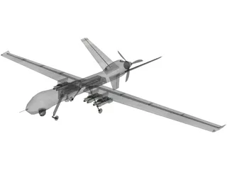 General Atomics MQ-9 Reaper UAV Drone 3D Model