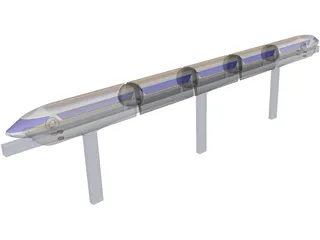 Monorail Train 3D Model