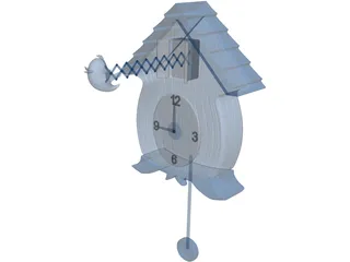 Plastic Cuckoo Clock 3D Model