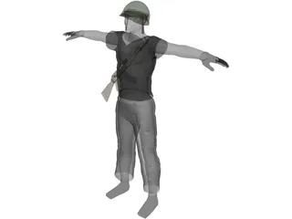 Soldier Albanian 3D Model