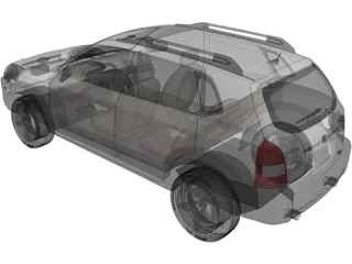 Hyundai Tucson V6 (2005) 3D Model