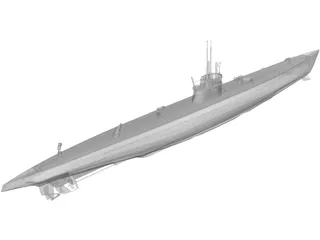 Modern Submarine 3D Model