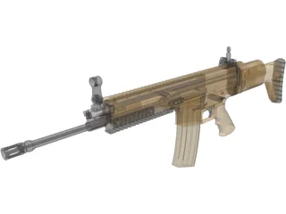 FN SCAR Mark16 N091210 Gun 3D Model