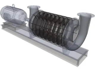 HSI Centrifugal Blower 3D Model