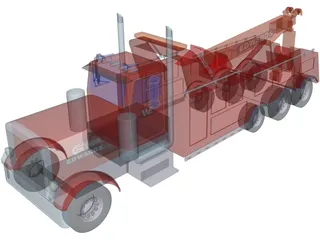 Peterbilt Tri-Axle Wrecker 3D Model