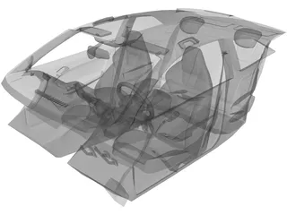 Interior Audi S5 (2010) 3D Model