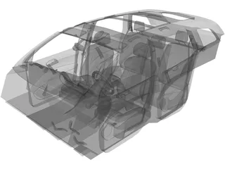 Interior Audi Q7 (2009) 3D Model