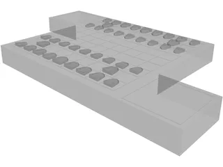 Shogi Board Game 3D Model