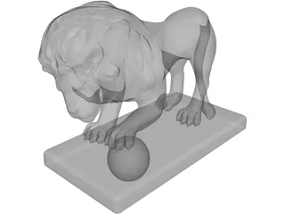 Lion Sculpture 3D Model