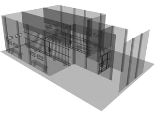 Police Holding Cell 3D Model