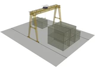 Port Crane 3D Model