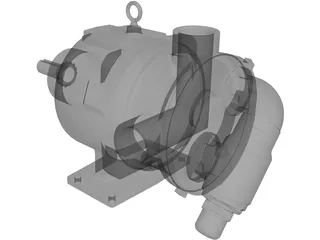 Viking Hydraulic Motor 3D Model