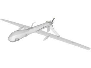 General Atomics MQ-1 Predator UAV Drone 3D Model